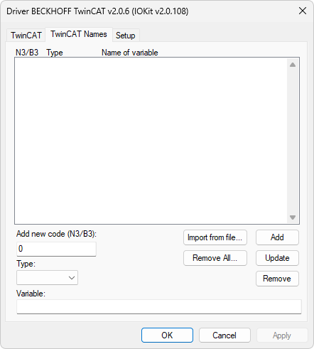 Aba TwinCAT Names