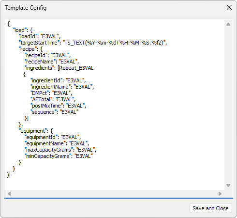 Janela Template Config