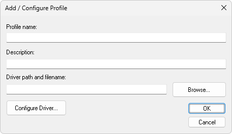 Janela Add/Configure Profile