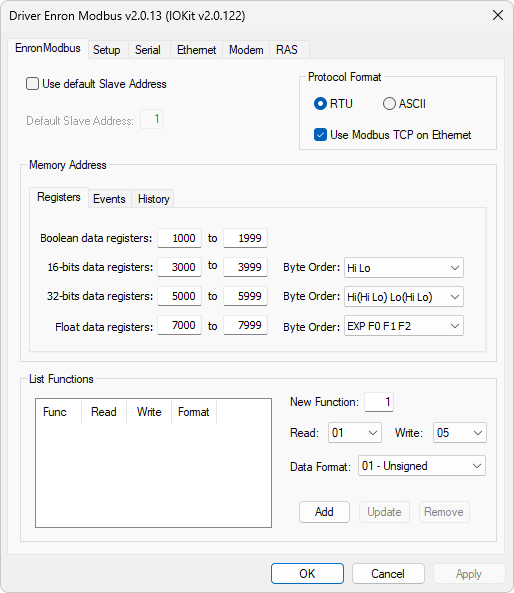 Aba EnronModbus